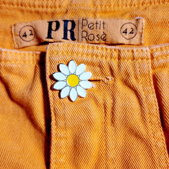 Petit Rose Orange Denim Skirt Women's (EU42 / US Small) - Picture 2 of 8